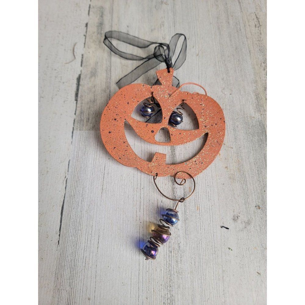 Unique Jack Lantern glitter hanging‎ ornament Xmas Halloween prop decor